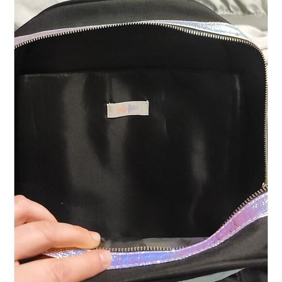 LULAROE Backpack Black Metallic Trim Multi Pockets School Travel Classic - Picture 7 of 8